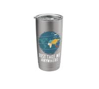 Just Take Me Anywhere Travel, Vacation Stainless Steel Insulated Tumbler
