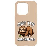 Just Ten More Minutes Funny Quote Cute Sleepy Sloth Lover Case for iPhone 15 Pro