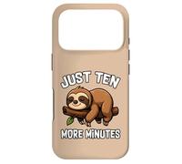 Just Ten More Minutes Funny Quote Cute Sleepy Sloth Lover Case for iPhone 17 Pro