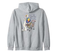 Just The Essentials Goose Bacon Shopping List Zip Hoodie