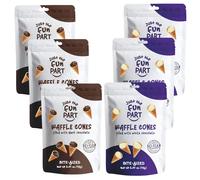 Just The Fun Part Waffle Cones with Premium Belgian Chocolate Variety Pack - Chocolate Filled Bite Sized Crispy Mini Wafers Cone Ready to Eat Snack Box for Kids (Pack of 6 (70gm), Variety Pack 4)