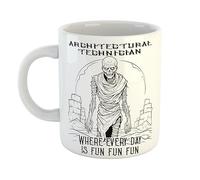 Just The Shirt Architectural Technician Where Every Day is Fun Mug Miserable Zombie Gift for Moody Office, 11 oz Ceramic Mug