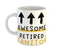 Just The Shirt Awesome Retired Janitor Ceramic Mug - Thoughtful Gift for a Retirement Party