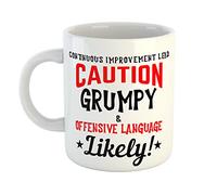 Just The Shirt Continuous Improvement Lead Caution Grumpy and Offensive Language Likely Ceramic White Mug