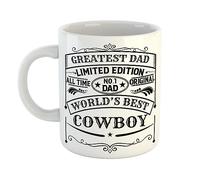 Just The Shirt Greatest Dad World's Best Cowboy Limited Edition No 1 Dad Vintage Style Print Mug