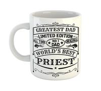 Just The Shirt Greatest Dad World's Best Priest Limited Edition No 1 Dad Vintage Style Print Mug