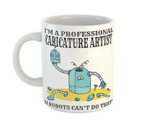Just The Shirt I'm A Professional Caricature Artist Ai Robots Cant Do That Mug with Broken Robot Gift for Professionals, 11 oz Ceramic Mug