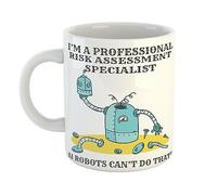 Just The Shirt I'm A Professional Risk Assessment Specialist Ai Robots Cant Do That Mug with Broken Robot Gift for Professionals, 11 oz Ceramic Mug