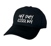 Just The Shirt Off Duty Essex Boy Hand Printed Black Baseball Cap