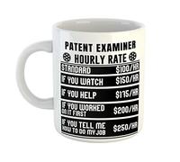 Just The Shirt Patent Examiner Hourly Rates White Ceramic Hand Printed Mug
