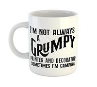 Just The Shirt Personalised I'm Not Always A Grumpy Painter and Decorator Sometimes I'm Camping White Mug