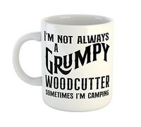 Just The Shirt Personalised I'm Not Always A Grumpy Woodcutter Sometimes I'm Camping White Mug