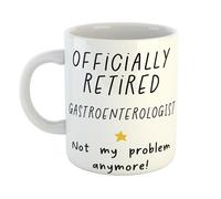 Just The Shirt Retired Gastroenterologist Not My Problem Anymore Ceramic Mug - Funny Gift Idea for Workmates, Secret Santa, Christmas or Birthday