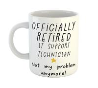 Just The Shirt Retired It Support Technician Not My Problem Anymore Ceramic Mug Gift - Funny Retirement, Birthday,