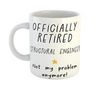 Just The Shirt Retired Structural Engineer Not My Problem Anymore Premium Ceramic Mug Gift for Office Desk, Humorous Retirement or Birthday Present