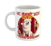 Just The Shirt Samoyed We Woof You A Merry Christmas Mug Dog Breed Photo