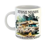 Just The Shirt Stone Mason Personalised Motorhome Goals Mug 11 oz Ceramic Mug Camping Christmas Secret Santa