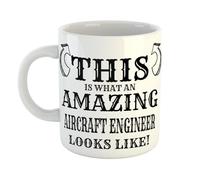 Just The Shirt This is What an Amazing Aircraft Engineer Looks Like Mug, Stocking Filler Gift, 11 oz Ceramic Mug