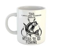 Just The Shirt This Lakeland Terrier Owner Needs to Go Fishing Mug Fisherman Gift, 11 oz Ceramic Mug