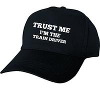 Just The Shirt Trust Me I'm A Train Driver Baseball Cap Black