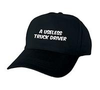 Just The Shirt Useless Truck Driver Hand Printed Black 100% Cotton Baseball Cap