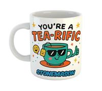 Just The Shirt Youre A Tea-Rific Stonemason Terrific Pun Funny Ceramic Mug Gift for Work Colleagues, Retirement, Birthdays, or Office Humour