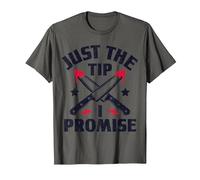 Just The Tip I Promise Bloody Knife Design T-Shirt, Men, Asphalt Grey, 6X-Large