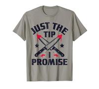 Just The Tip I Promise Bloody Knife Design T-Shirt, Men, Slate Grey, X-Large