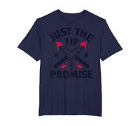 Just The Tip I Promise Bloody Knife Design T-Shirt, Men's Big and Tall, Navy Blue, 4X Tall