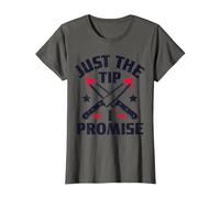Just The Tip I Promise Bloody Knife Design T-Shirt, Women, Asphalt Grey, X-Small
