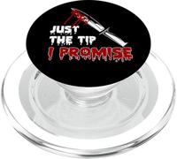 Just The Tip I Promise Funny Horror Halloween Costume PopSockets PopGrip for MagSafe