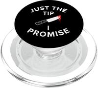 Just The Tip I Promise Pun Knife Funny Halloween PopSockets PopGrip for MagSafe
