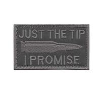 Just The Tip I Promise Subdued Blackout USA Army Tactical Morale Fastener Cap Patch