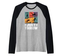 Just Throw Disc Sports Ultimate Frisbee Raglan Baseball Tee