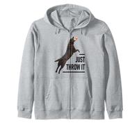 Just Throw It Funny Black Labrador Retriever Dog Lovers Zip Hoodie