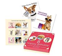 Just to Say 4493 8 Mixed Pets Birthday Cards in Keepsake Box