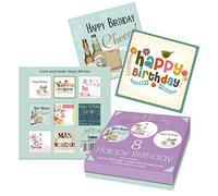 Just to Say 8 Adult Birthday Cards in Keepsake Box 4491,grey|purple|blue|green|beige