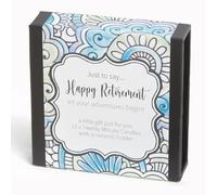 Just to say... Happy Retirement (wrap) by Cotton & Grey - 12 Pure Beeswax Twenty Minute Candles with Ceramic Holder
