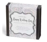 Just to say... Happy Wedding Day (wrap). 12 x Twenty Minute Candles with a Ceramic Holder for Relaxation, Meditation, Mindfulness and Well-Being