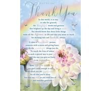 Just to Say Thank You Flowers & Words Design Sentiments Card Lovely Verse
