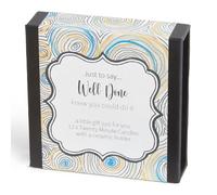 Just to say... Well Done (wrap). 12 x Twenty Minute Candles with a Ceramic Holder for Relaxation, Meditation, Mindfulness and Well-Being