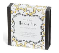 Just to say... You're a Star (wrap). 12 x Twenty Minute Candles with a Ceramic Holder for Relaxation, Meditation, Mindfulness and Well-Being