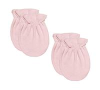 Just Too Cute 2 Or 4 Pairs Baby Mittens Boys Girls Cotton Elasticated Wrist Scratch Mittens 45JTC585 (2 Pairs Of Pink Mittens)