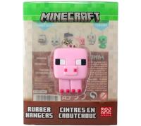 Just Toys LLC Minecraft Backpack/Clip Hangers 2.5" 6cm Figures - Rubber Pig