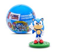 Just Toys LLC Sonic The Hedgehog Constructables - Collectible Buildable Figures - Official Mini Figure Blind Capsule | Sonic, Tails, Knuckles, Amy, Dr. Eggman - 3″ Toy for Fans & Kids