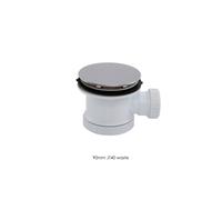 Just Trays 90mm Showertray Waste and trap - Chrome