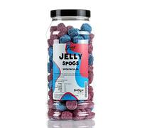 Just Treats Jelly Spogs Retro Sweets Gift Jar - Soft Jelly Sweets with a Crunchy Sugar Coating, The Classic Liquorice Allsorts Favourite - Nostalgic Sweet Gift, Made in the UK