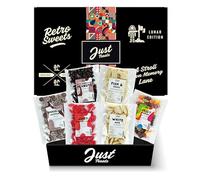 Just Treats Lunar Sweet Six Choc Hamper - Choc Jazzles, Dark Chocolate Peanuts, Fish n Chips, Jelly Babies, Juicy Cherry Lips and White Mice (5,6,8,16,19,31)