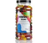 Just Treats Soft Midget Gems Retro Sweets Gift Jar - Soft, Chewy Fruit Gum Sweets, The Classic Sweet-Shop Favourite - Nostalgic Sweet Gift, Made in the UK