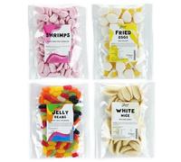 Just Treats Sweet Quartet - White Mice, Jelly Beans, Candy Foam Shrimps, Fried Eggs (4 x 175g Bags) - 11,12,17,31